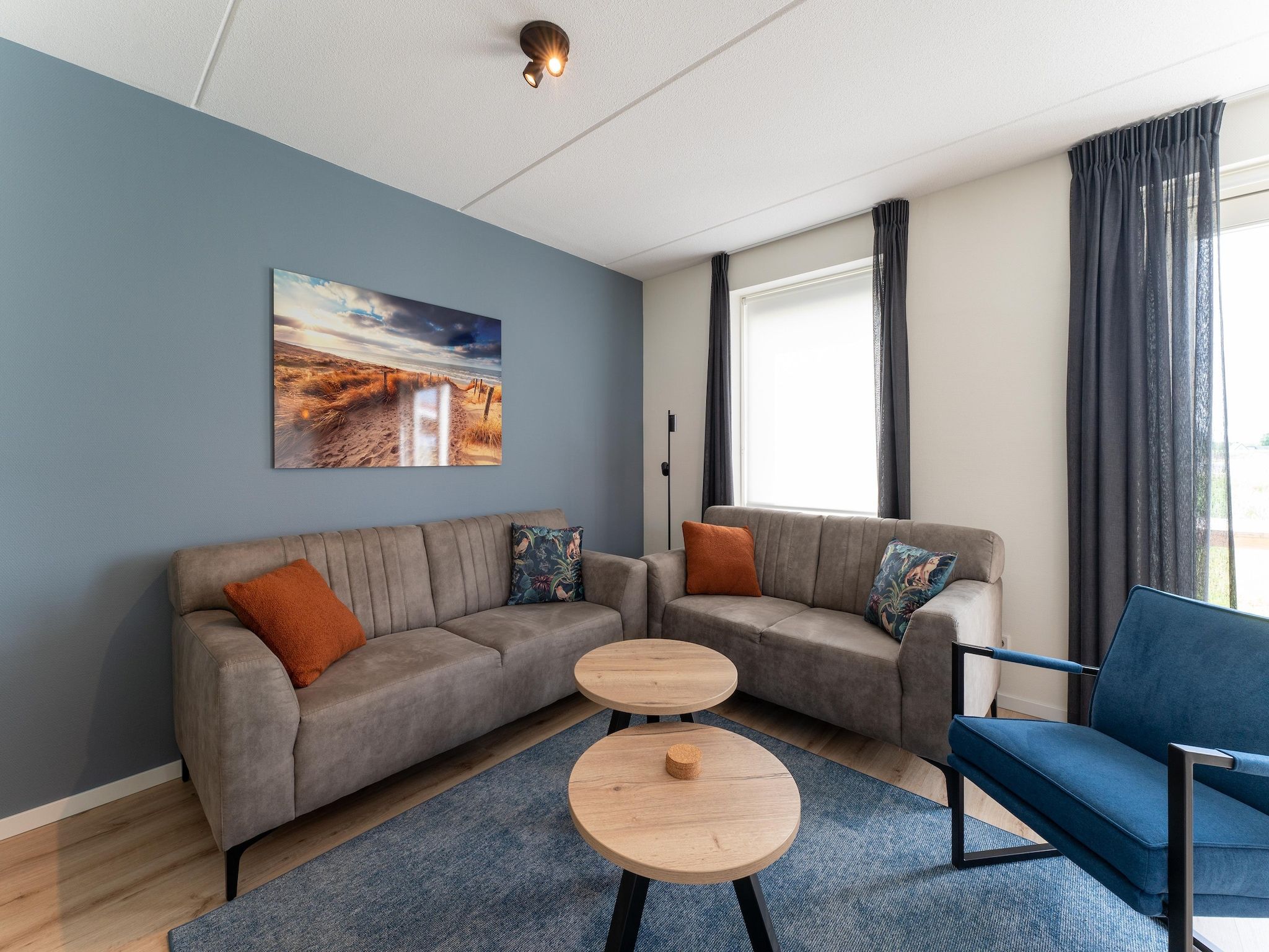 De woonkamer van Wulpdal Huis Nr 51 in Scherpenisse