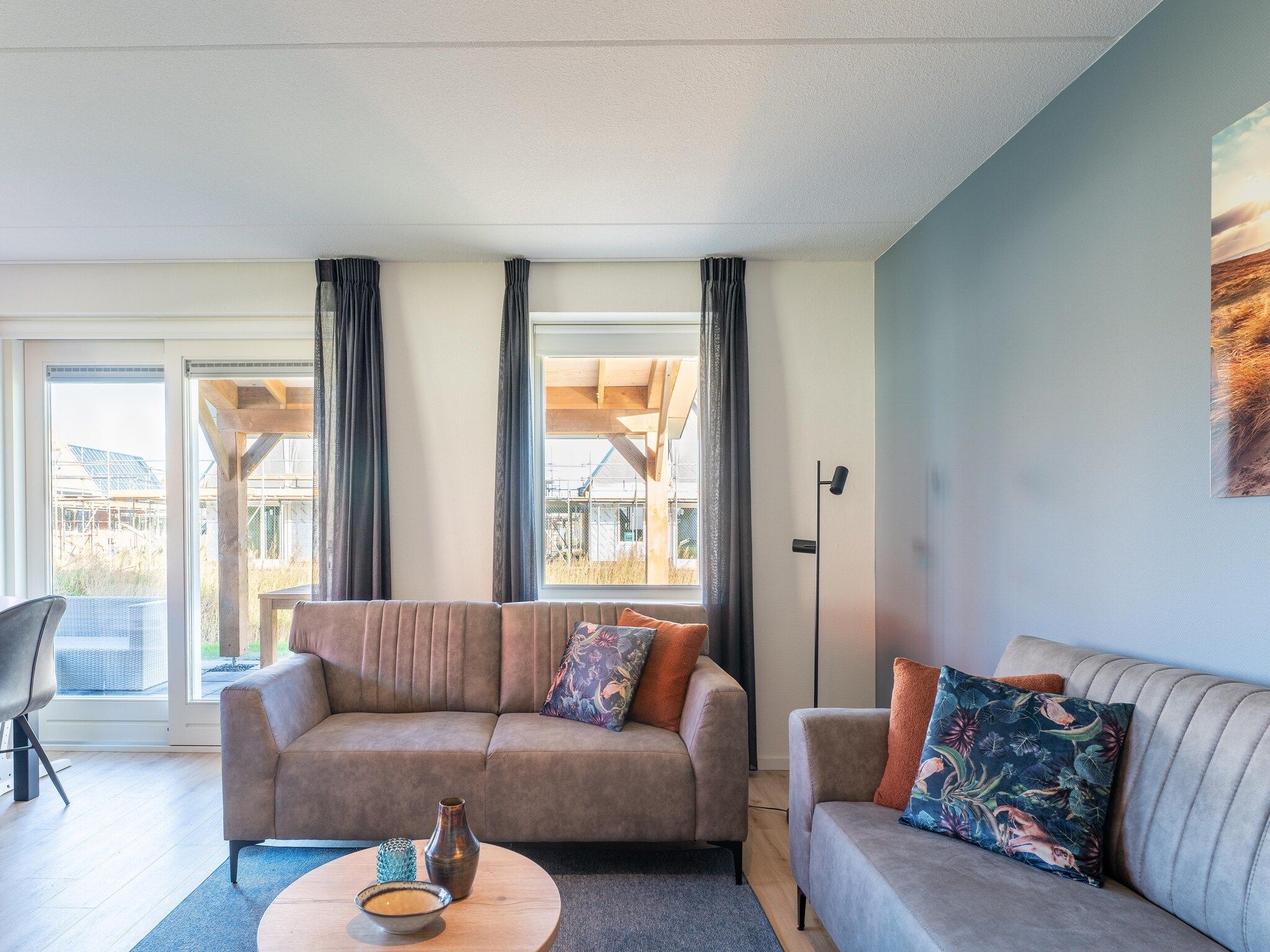 De woonkamer van De Merel Huis  Nr 44 in Scherpenisse