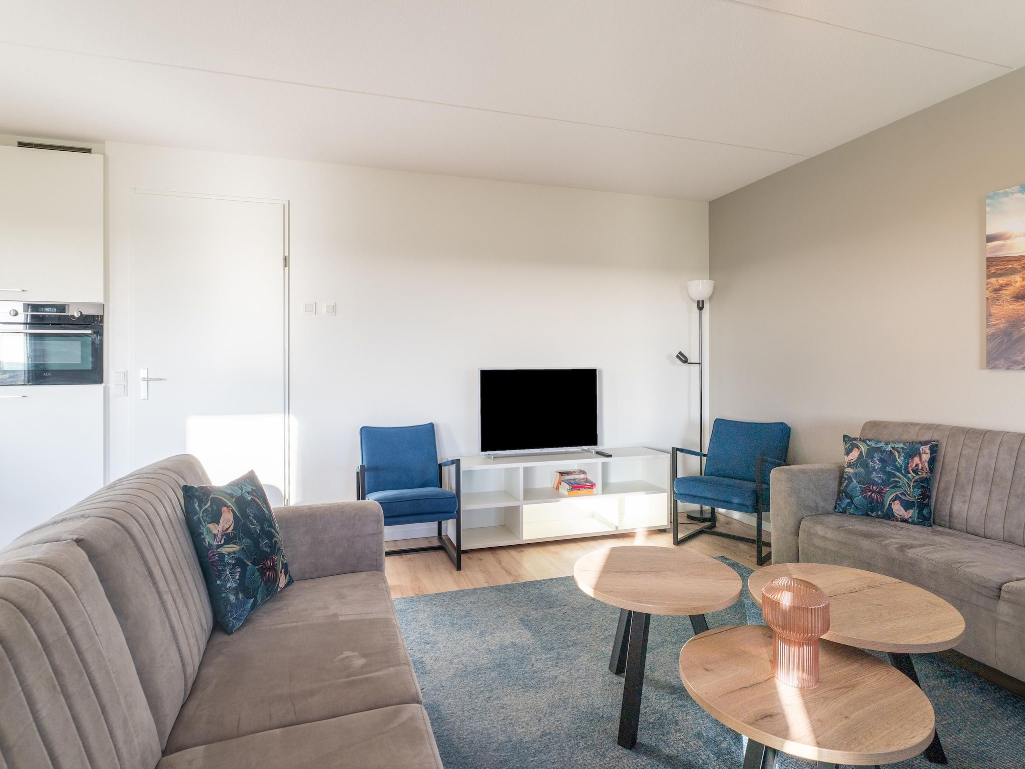 De woonkamer van De Roodborst Huis Nr 31 in Scherpenisse