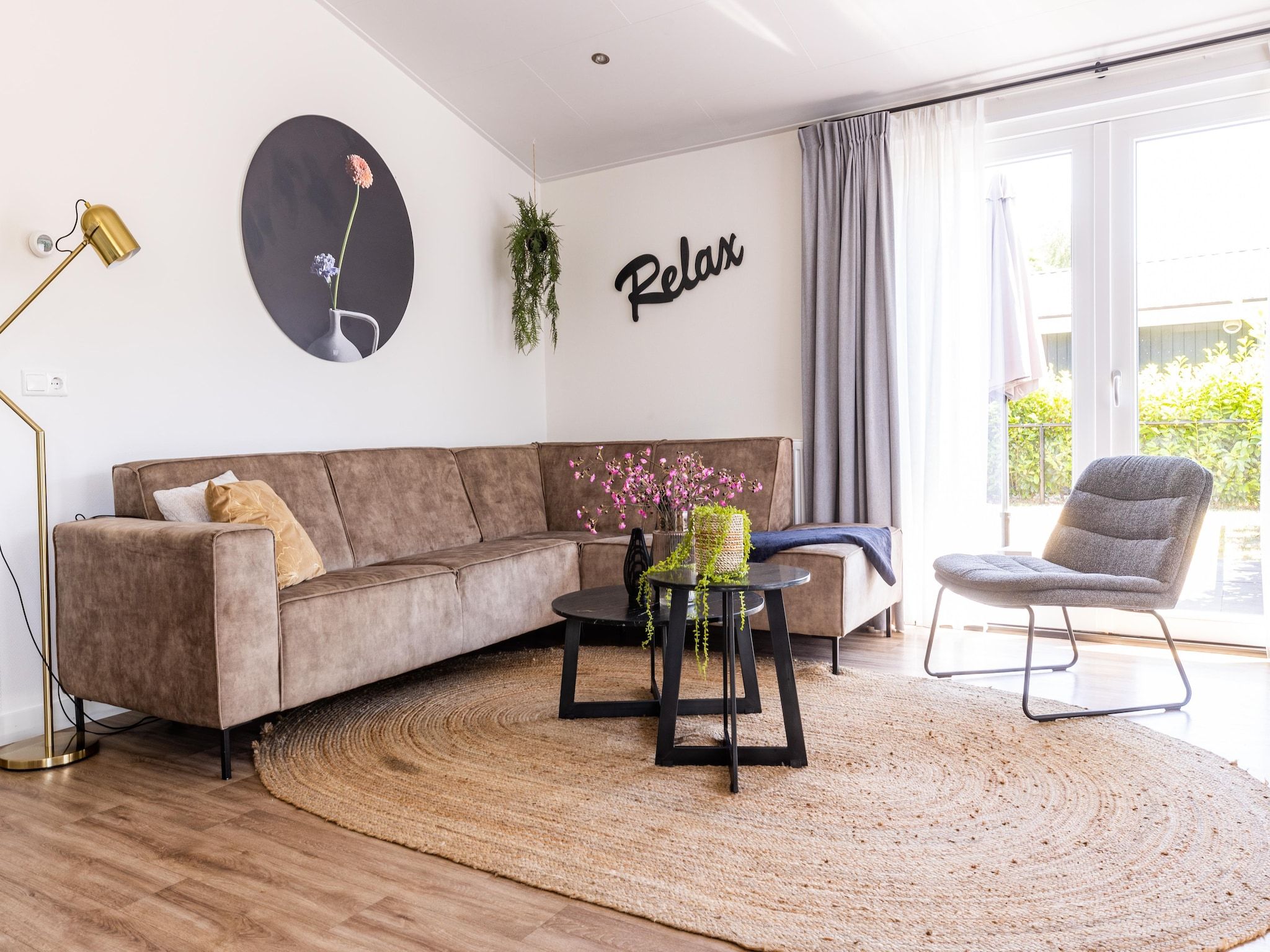 De woonkamer van Vakantiepark Molenvelden 1 in Veldhoven