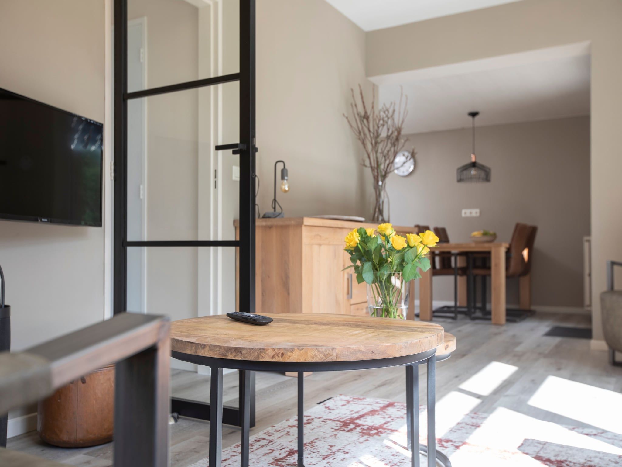 De woonkamer van Vakantie bij Meeussen - Schuttersoord 3 in Mook