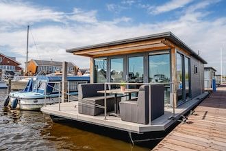 Havenlodge met uitzicht Uitgeestermeer in Uitgeest