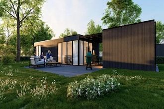 Eco-boswoning van Palette Resort de-Steppe in Ulicoten