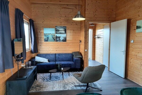 Woonkamer - Vakantiehuis met overdekt terras en zwembad in Someren-Heide (2)